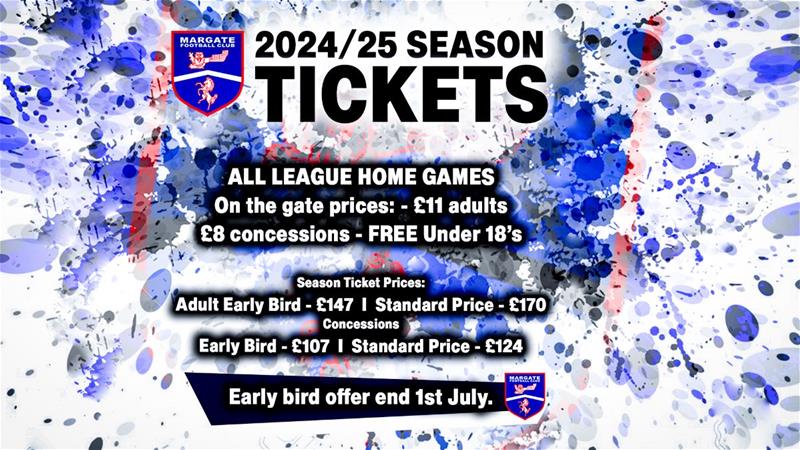 2024/25 Season Ticket Prices